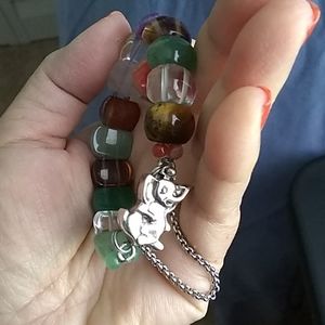 Genuine Stone Bangle Bracelet